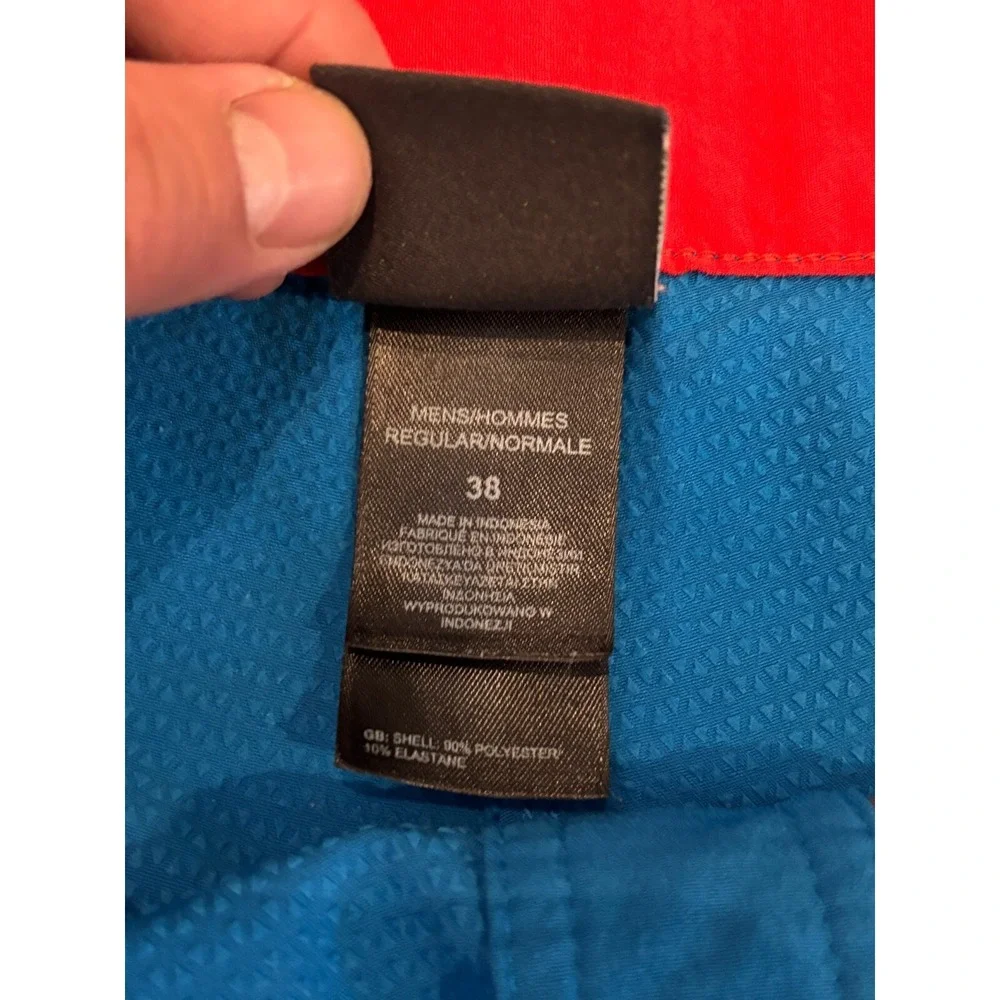 The North Face Board Shorts Mens 38 Blue Red Trim Swim Trunks Surf Beach